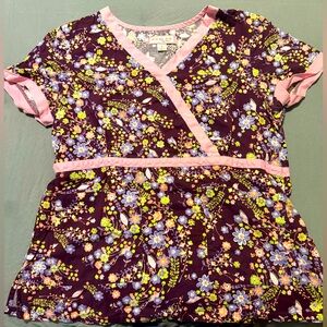 Size large Koi scrub top